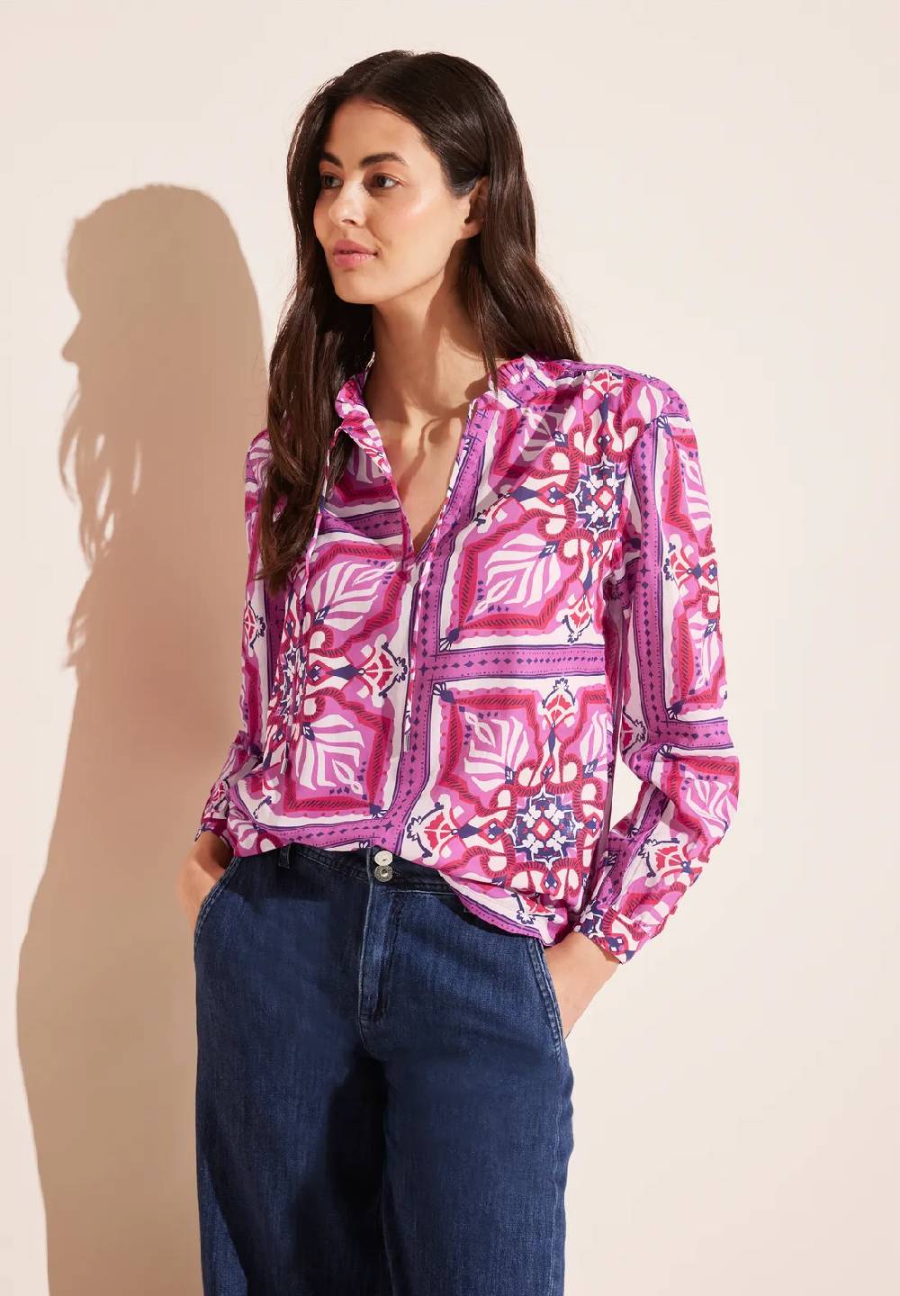 Street One Print Tunika Bluse