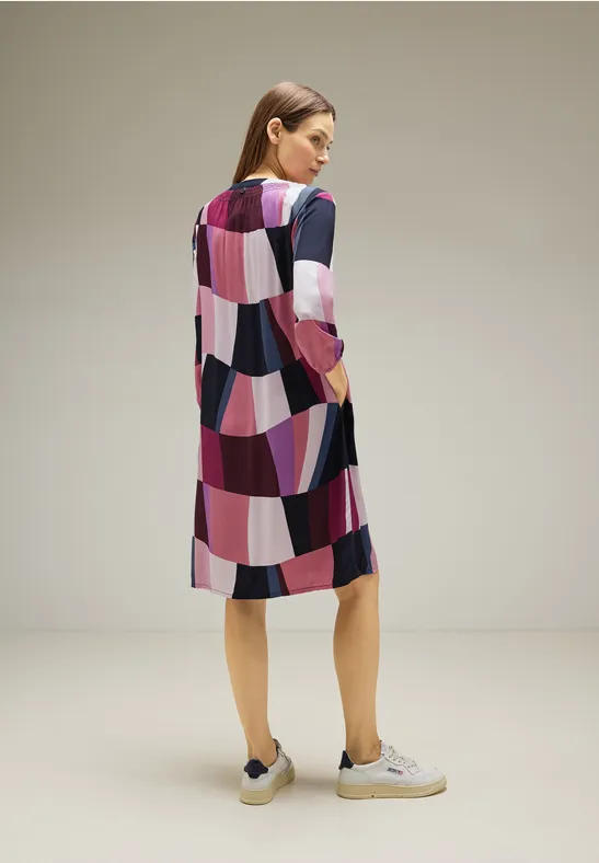 Street One Printkleid Mit Smokdetails