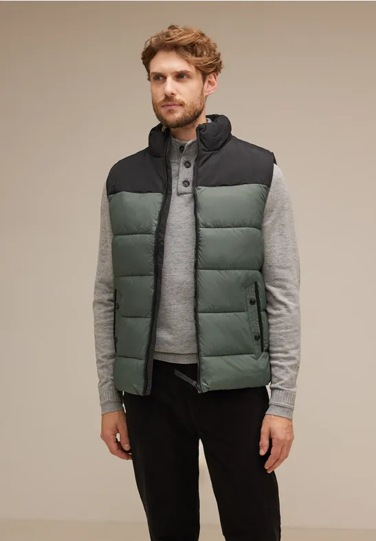 Street One Pufferweste Im Materialmix