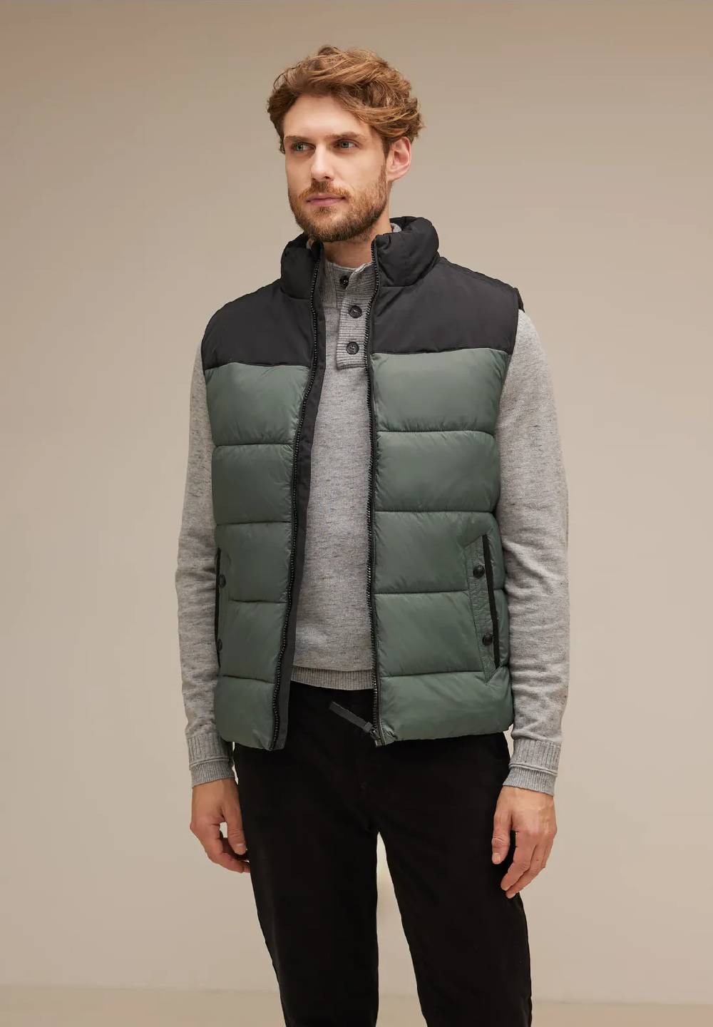 Street One Pufferweste im Materialmix