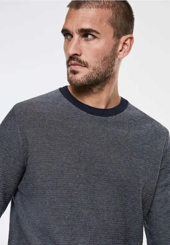 Street One Pullover In Birdseye-Optik