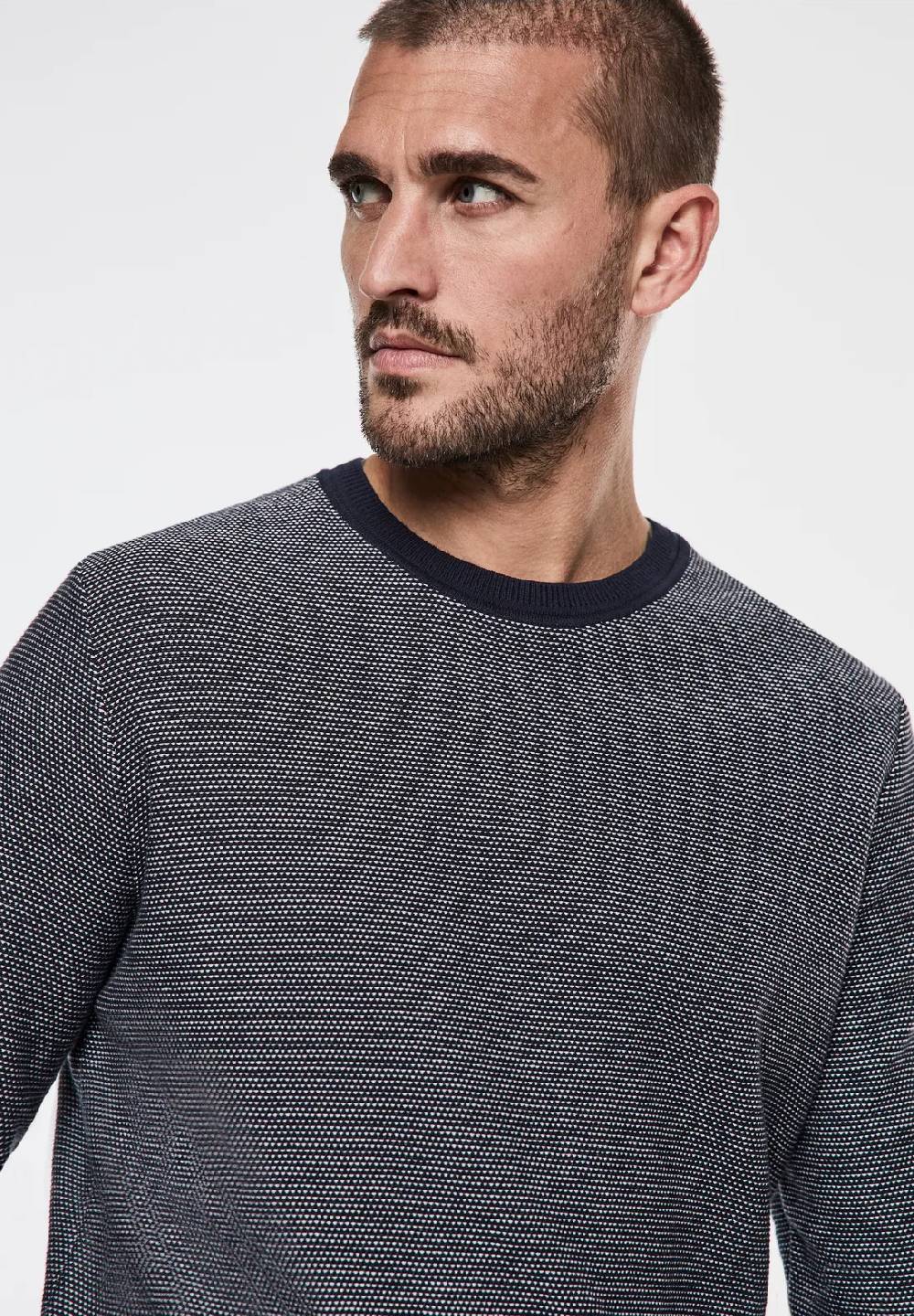Street One Pullover in Birdseye-Optik