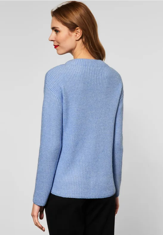 Street One Pullover In Mouliné Look