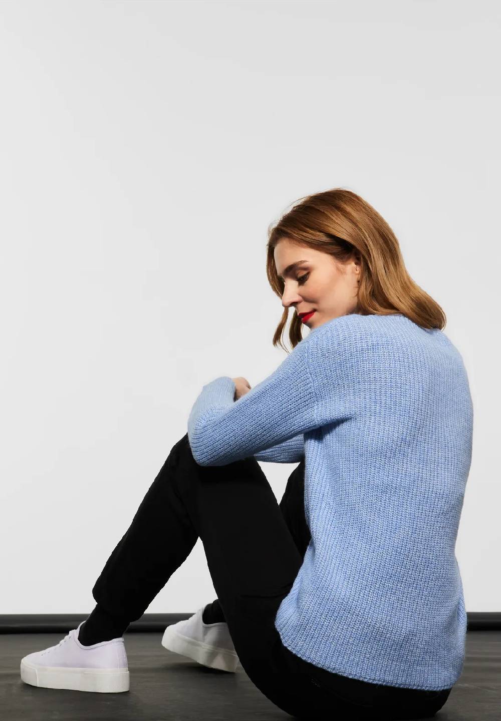 Street One Pullover in Mouliné Look