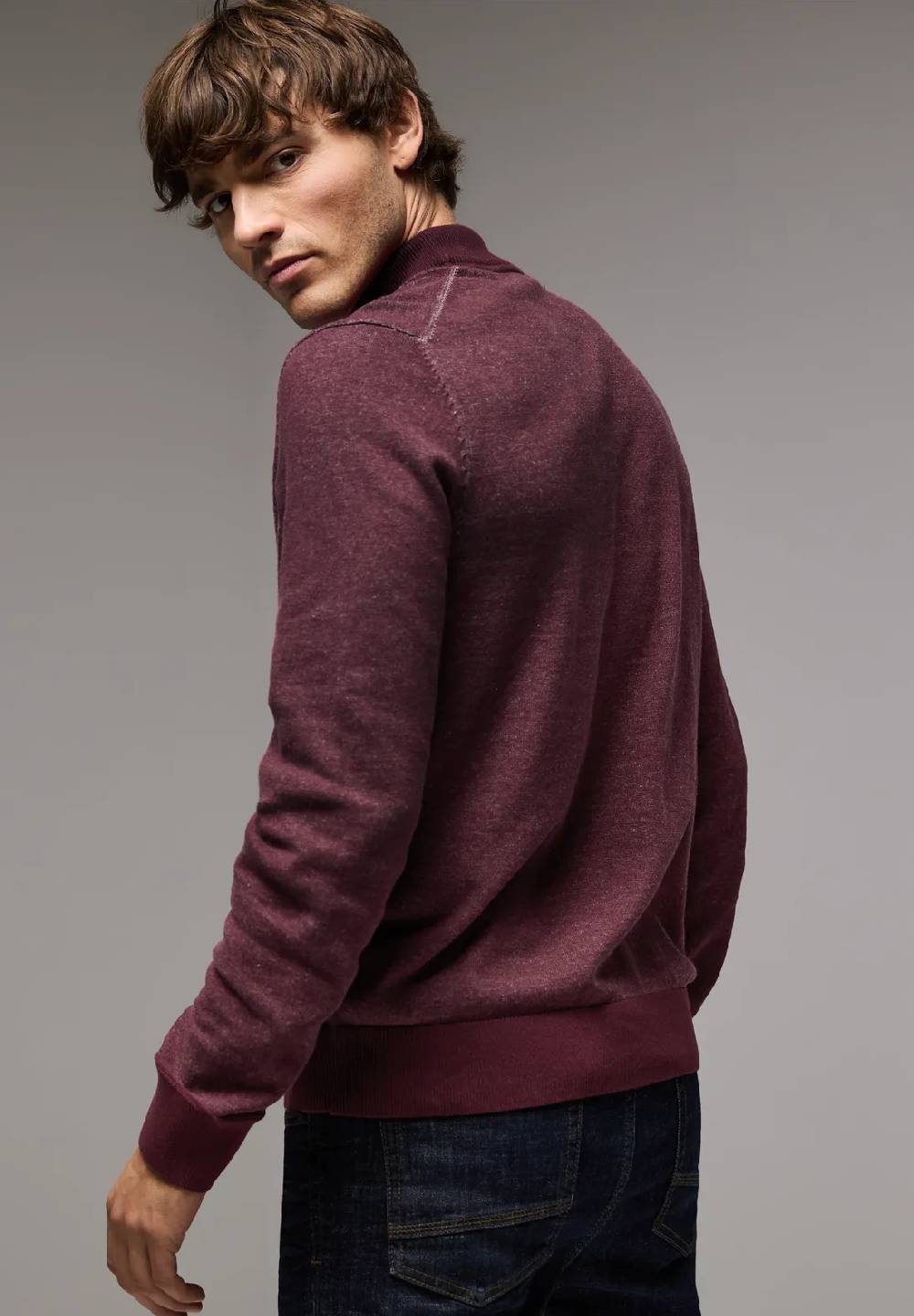 Street One Pullover In Two Tone Optik