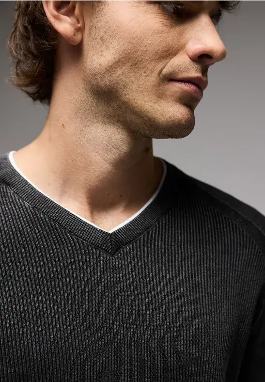 Street One Pullover In Washed-Optik