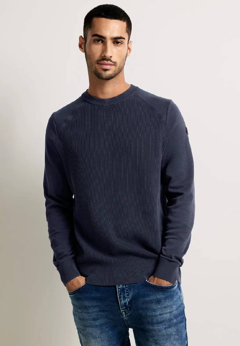 Street One Pullover in Washedoptik