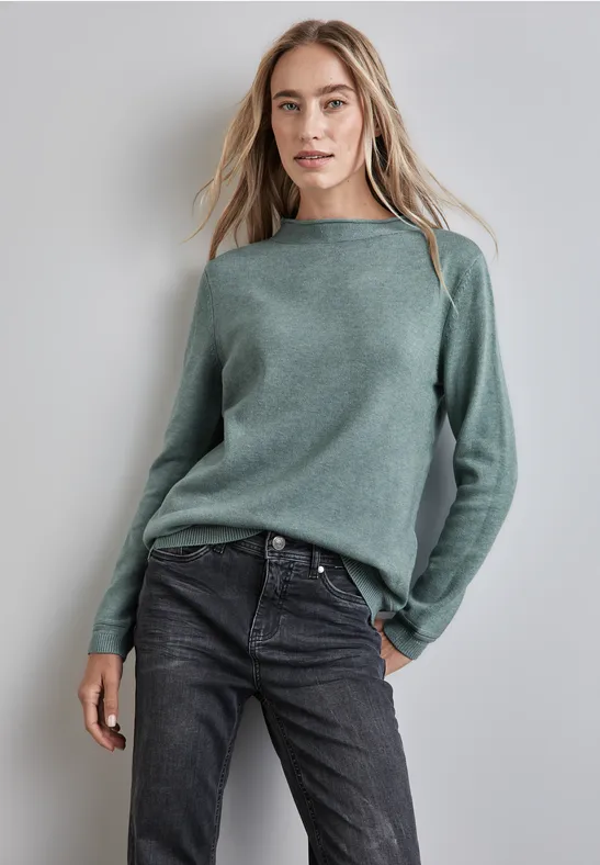 Street One Pullover Mit Gerolltem Saum