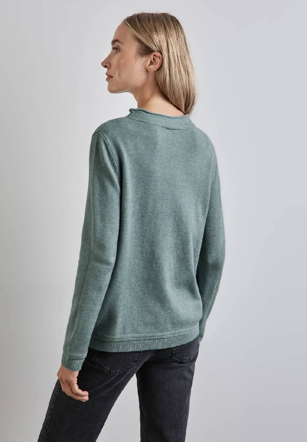 Street One Pullover Mit Gerolltem Saum