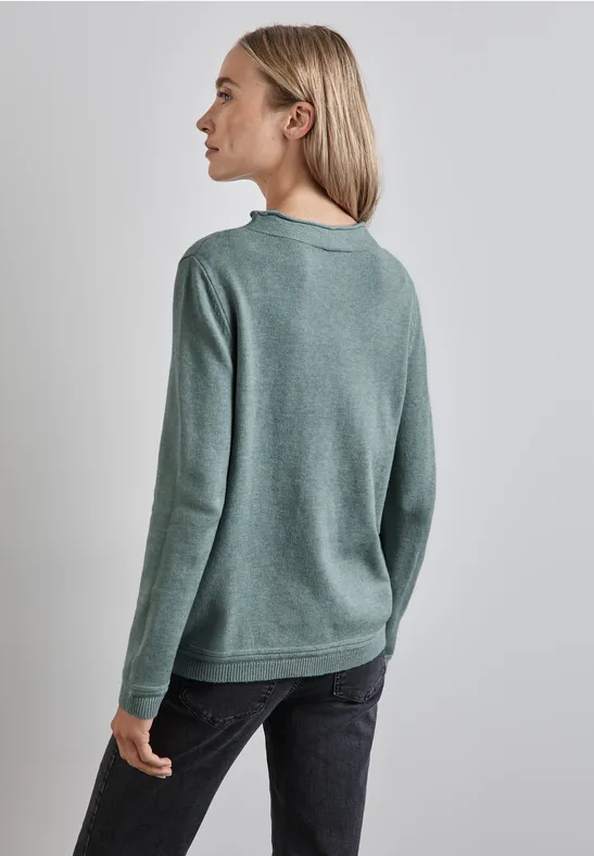 Street One Pullover Mit Gerolltem Saum