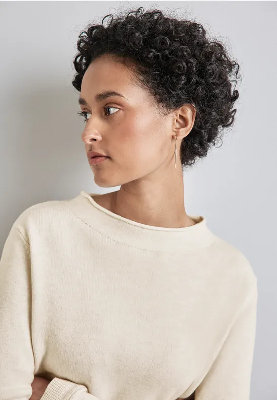 Street One Pullover Mit Gerolltem Saum