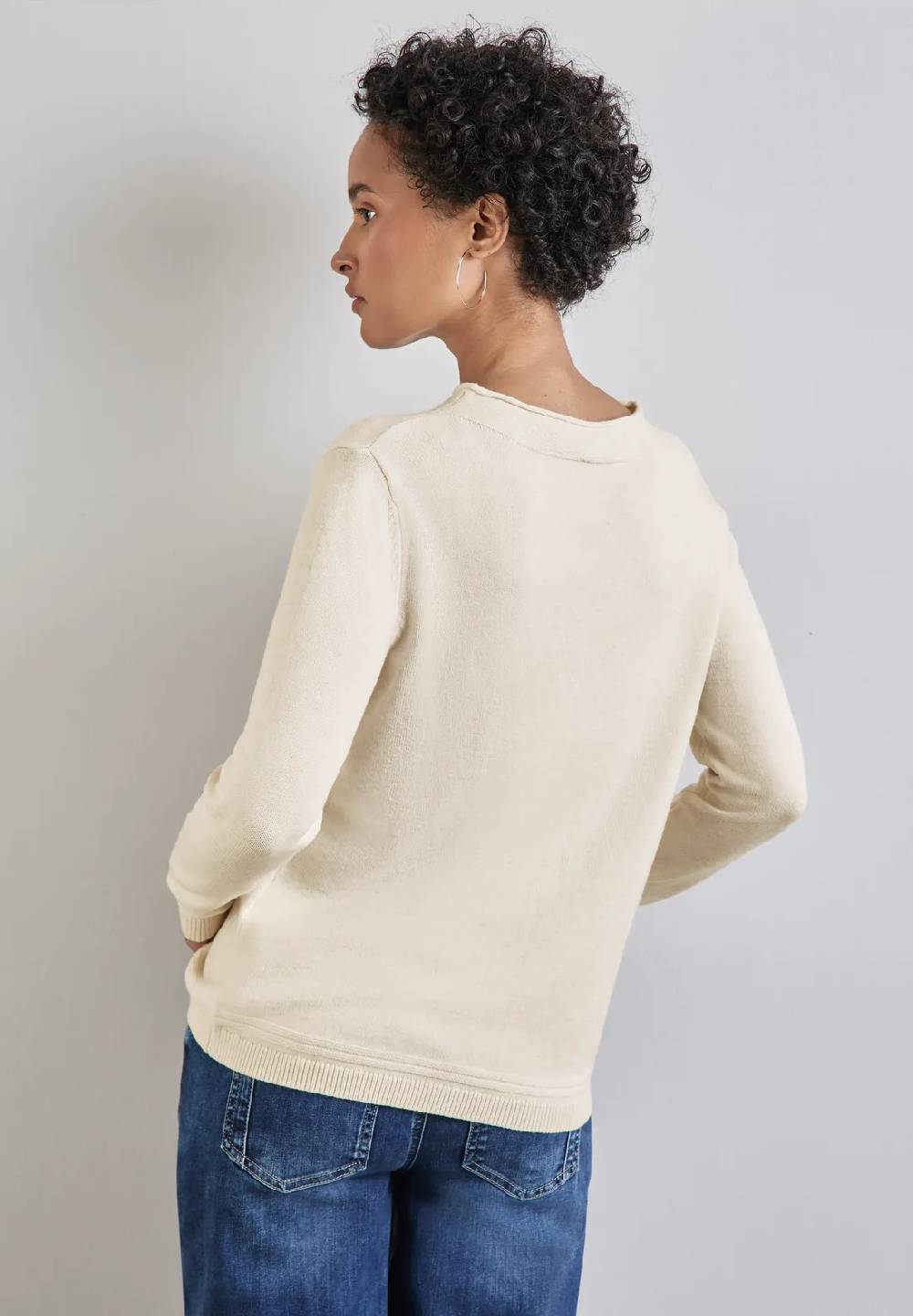 Street One Pullover Mit Gerolltem Saum