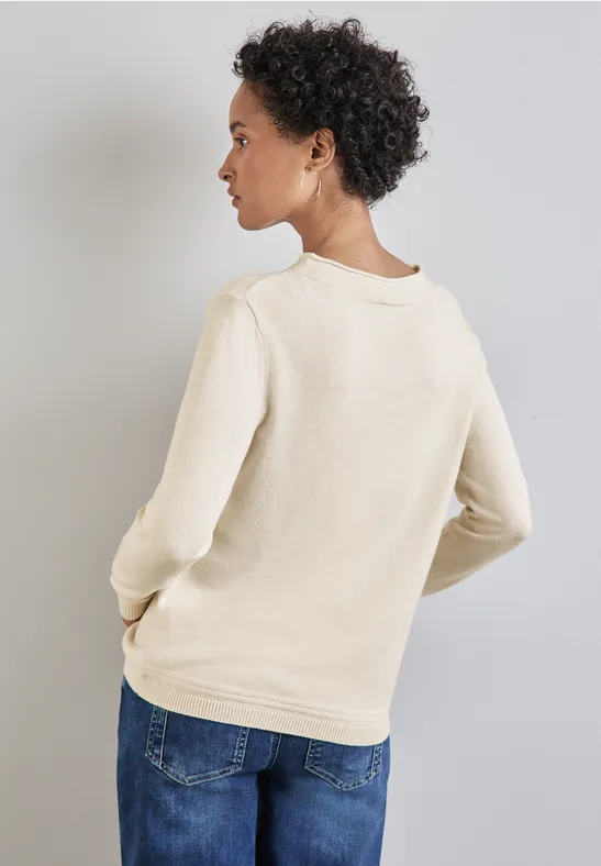 Street One Pullover Mit Gerolltem Saum