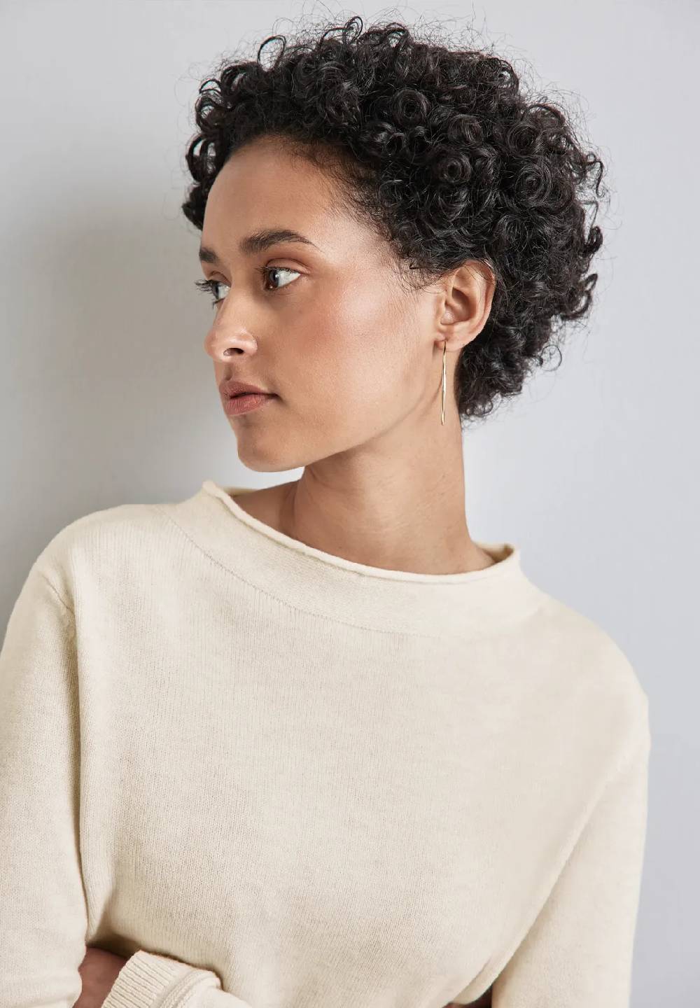 Street One Pullover mit gerolltem Saum