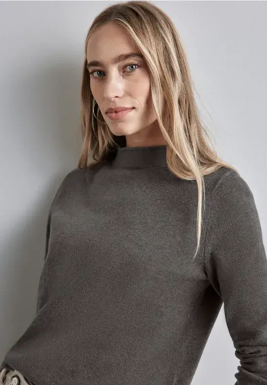 Street One Pullover Mit Gerolltem Saum