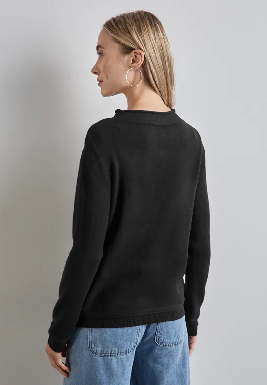 Street One Pullover Mit Gerolltem Saum