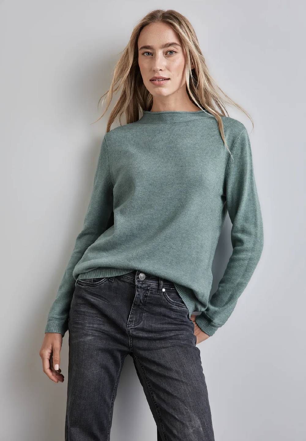 Street One Pullover mit gerolltem Saum