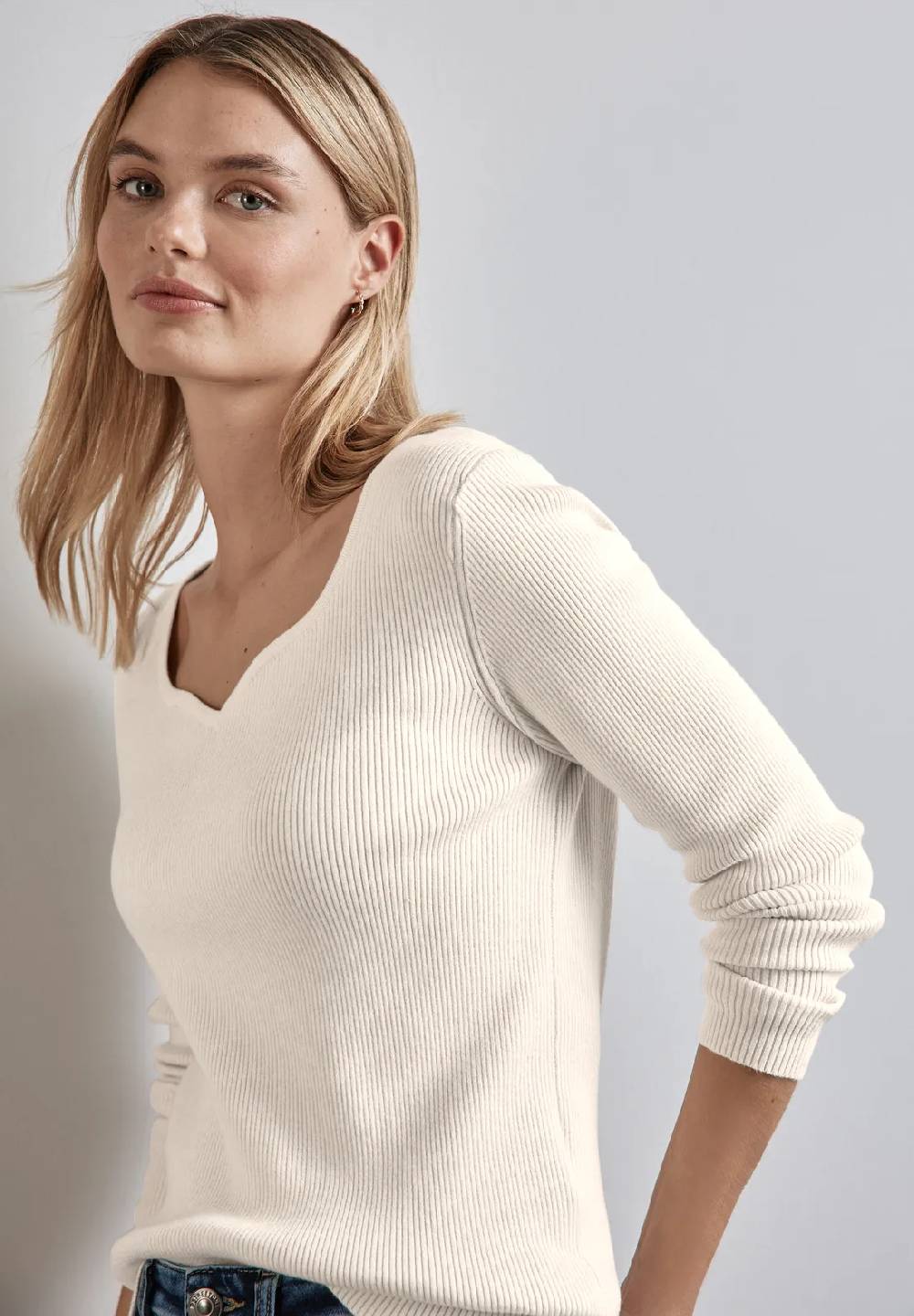 Street One Pullover mit Rippstruktur