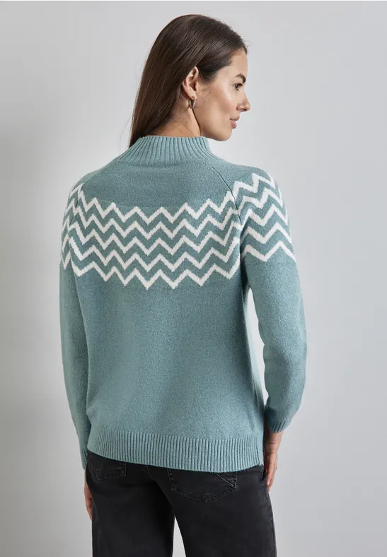 Street One Pullover Mit Stehkragen