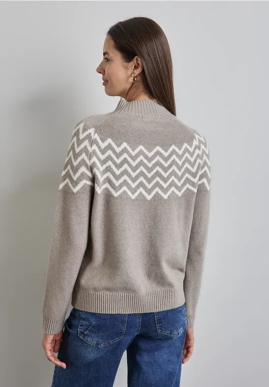 Street One Pullover Mit Stehkragen