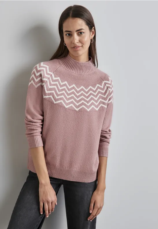 Street One Pullover Mit Stehkragen