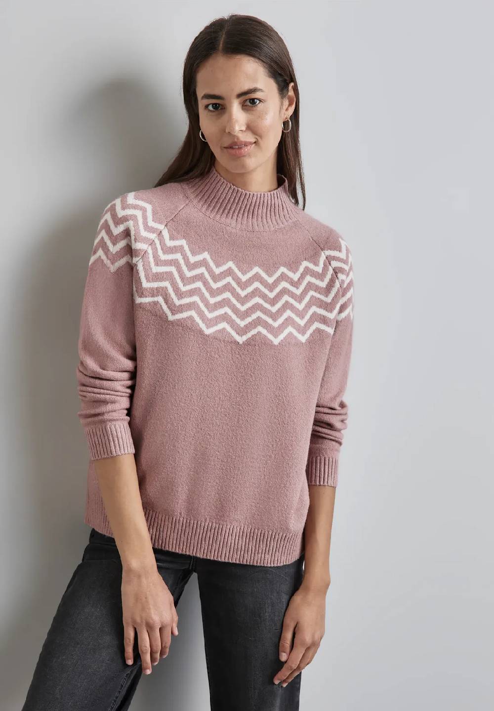 Street One Pullover mit Stehkragen
