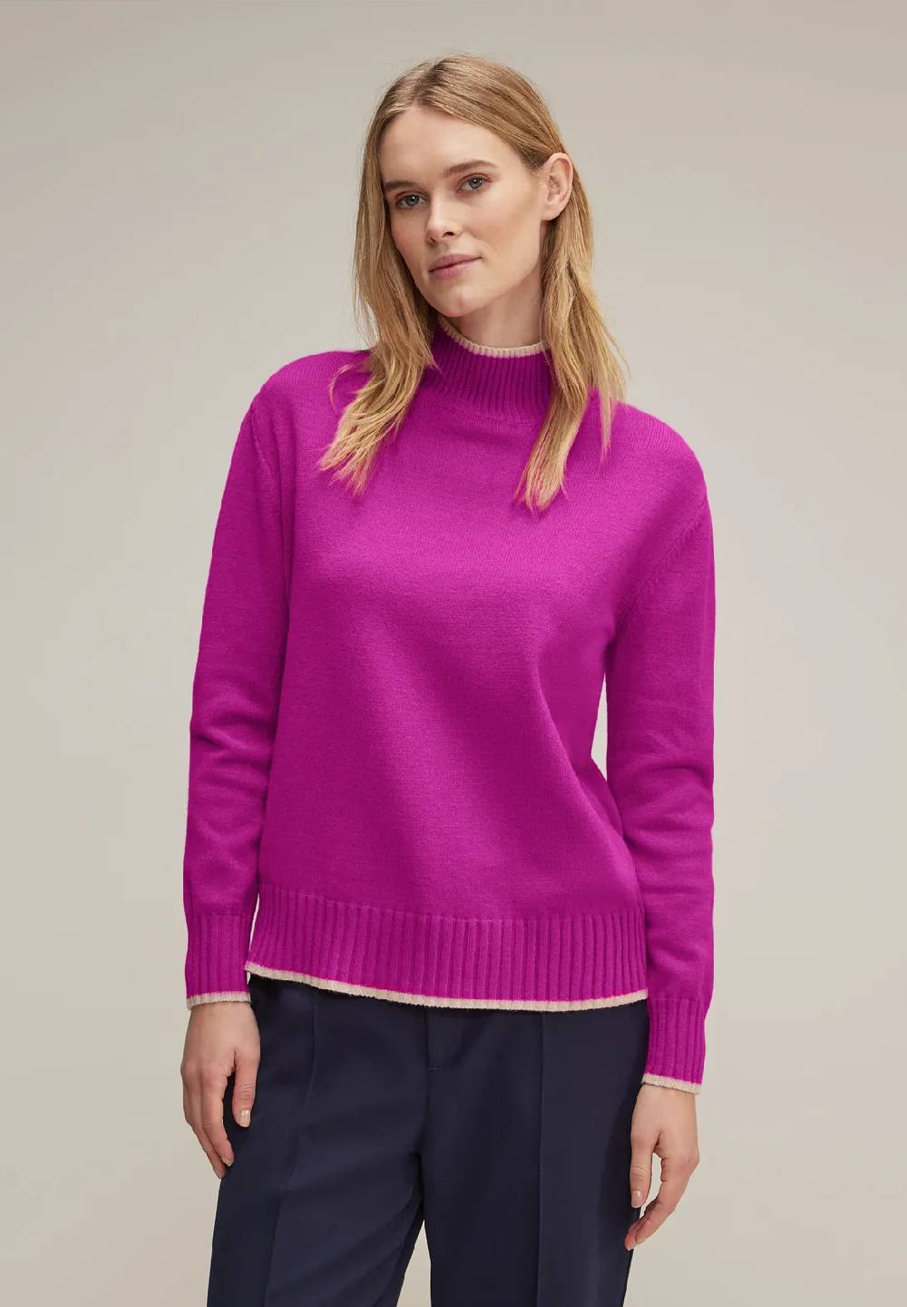 Street One Pullover mit Stehkragen