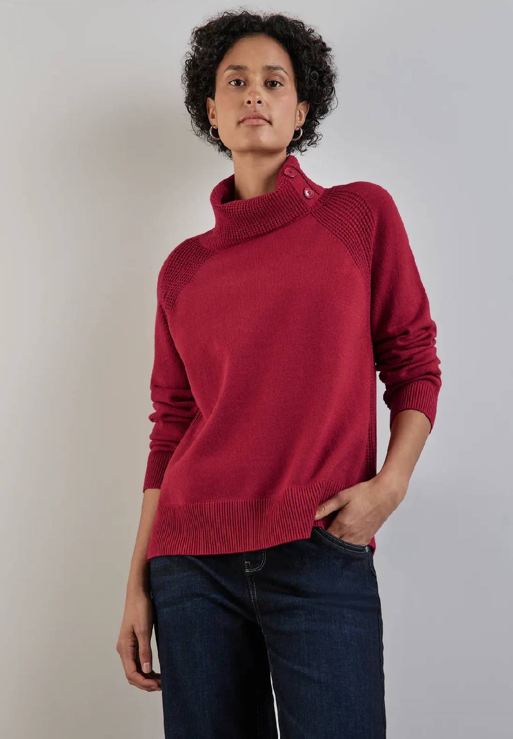 Street One Pullover mit Stehkragen