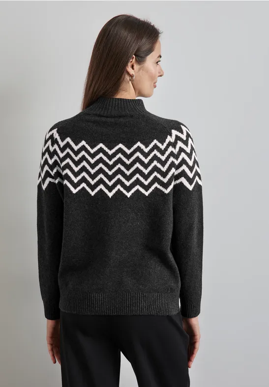 Street One Pullover Mit Stehkragen