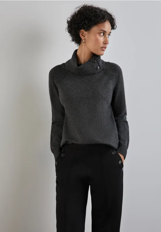 Street One Pullover Mit Stehkragen