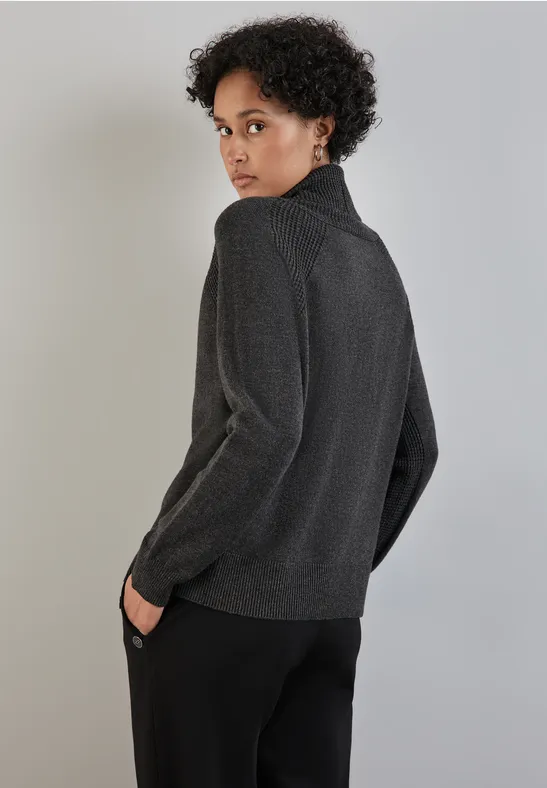 Street One Pullover Mit Stehkragen