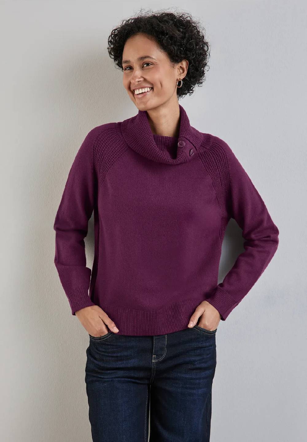 Street One Pullover mit Stehkragen