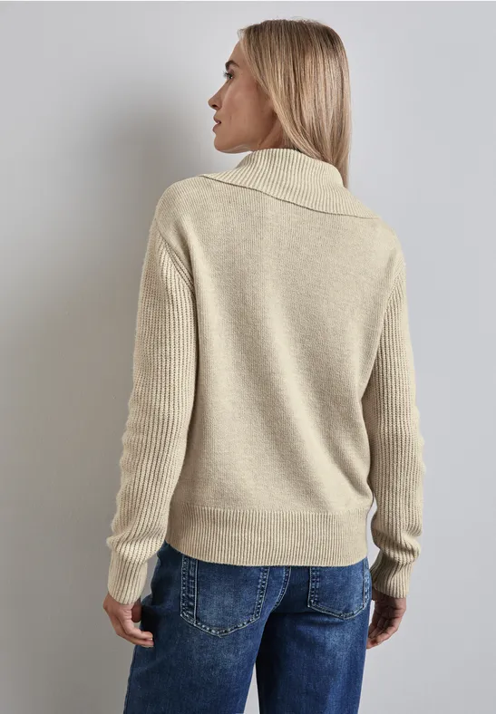 Street One Pullover Mit Troyer-Kragen