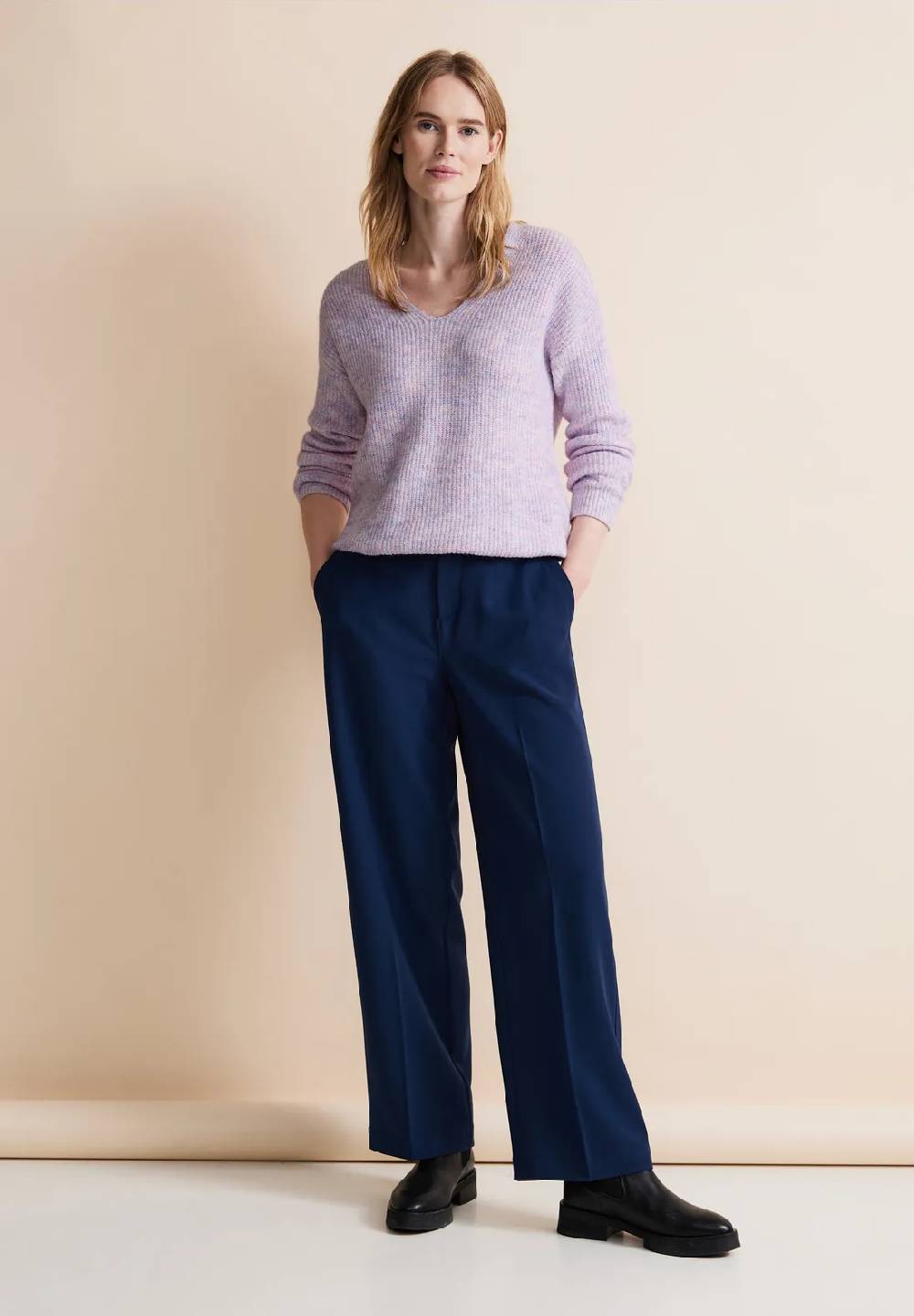 Street One Pullover mit V-Ausschnitt