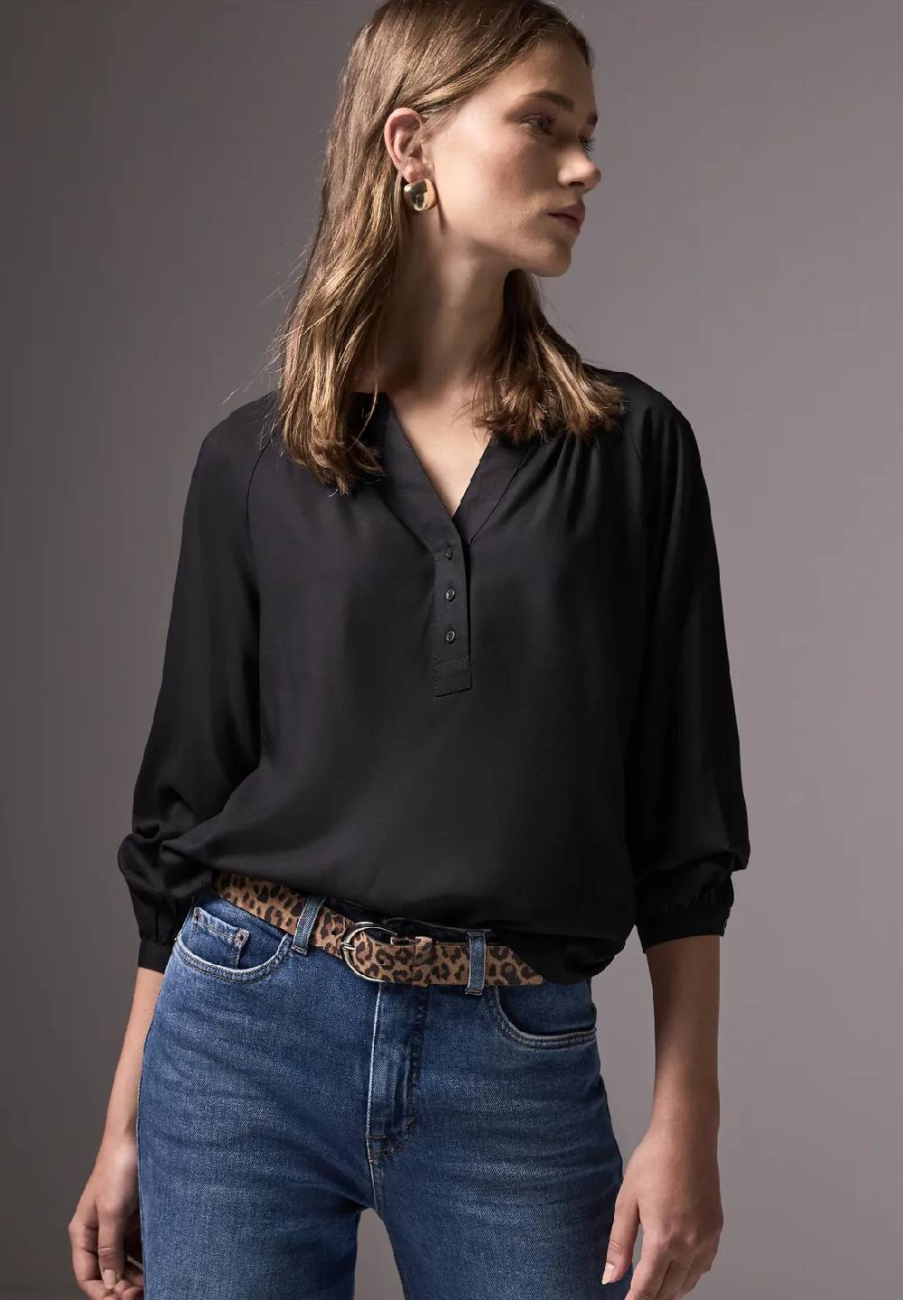 Street One Raglan-Bluse in Unifarbe