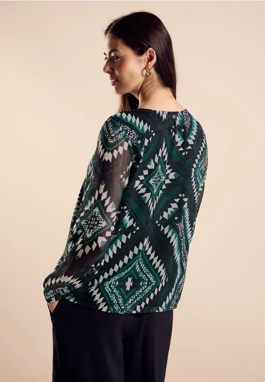 Street One Rundhals Chiffon-Bluse