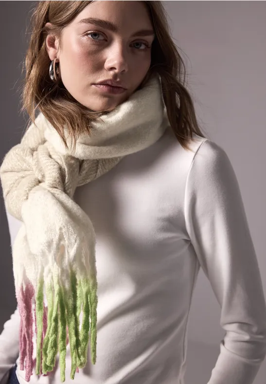 Street One Schal Mit Bunten Fransen