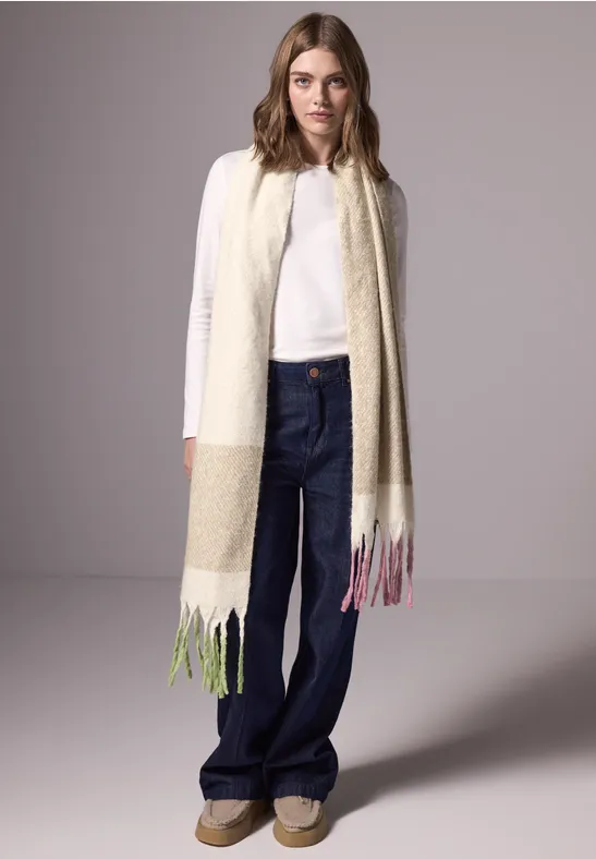 Street One Schal Mit Bunten Fransen