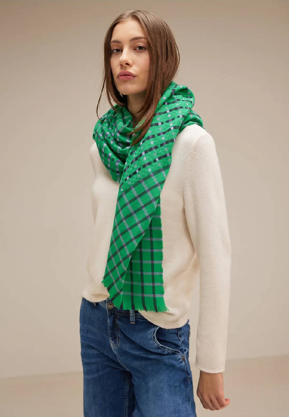 Street One Schal Mit Karomuster