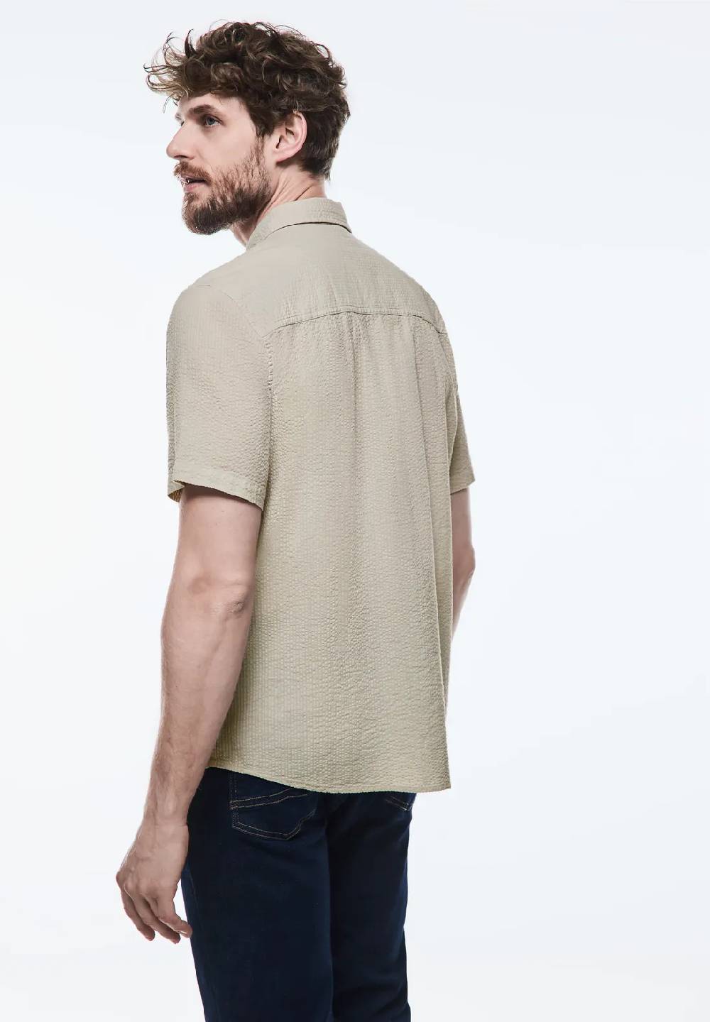 Street One Seersucker Kurzarmhemd