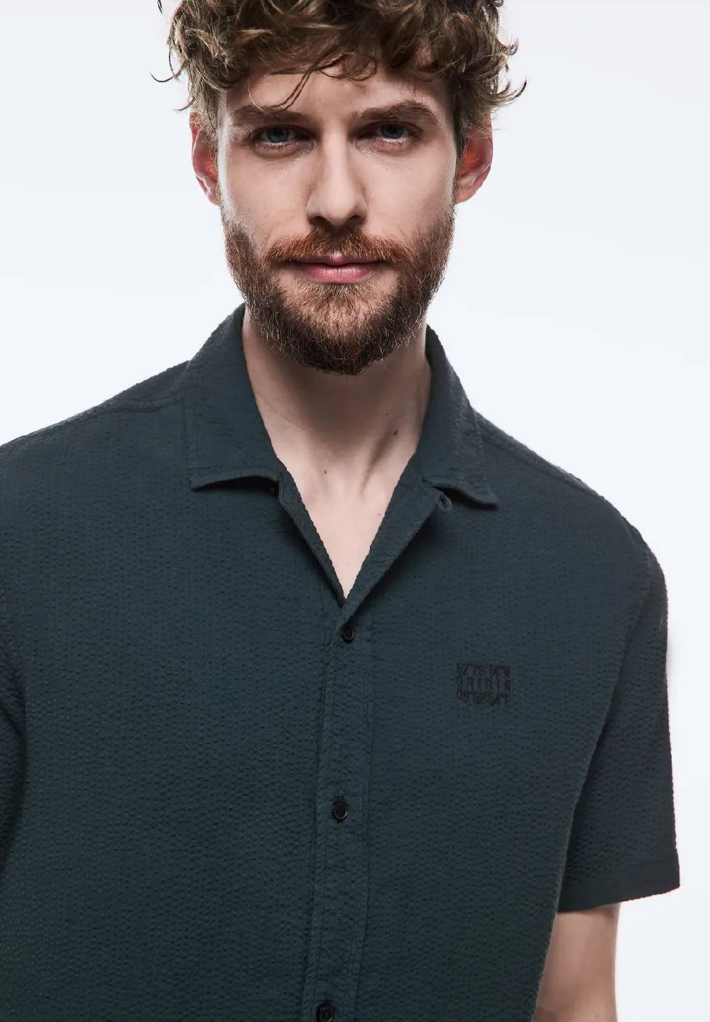 Street One Seersucker Kurzarmhemd