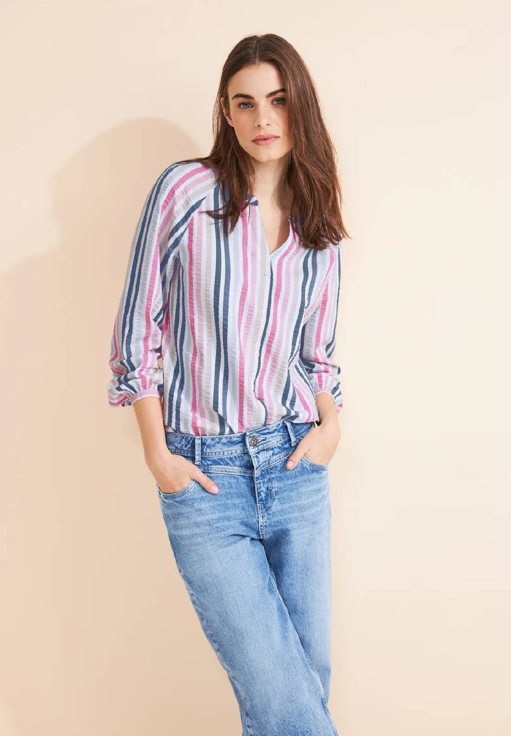 Street One Seersucker Tunikabluse