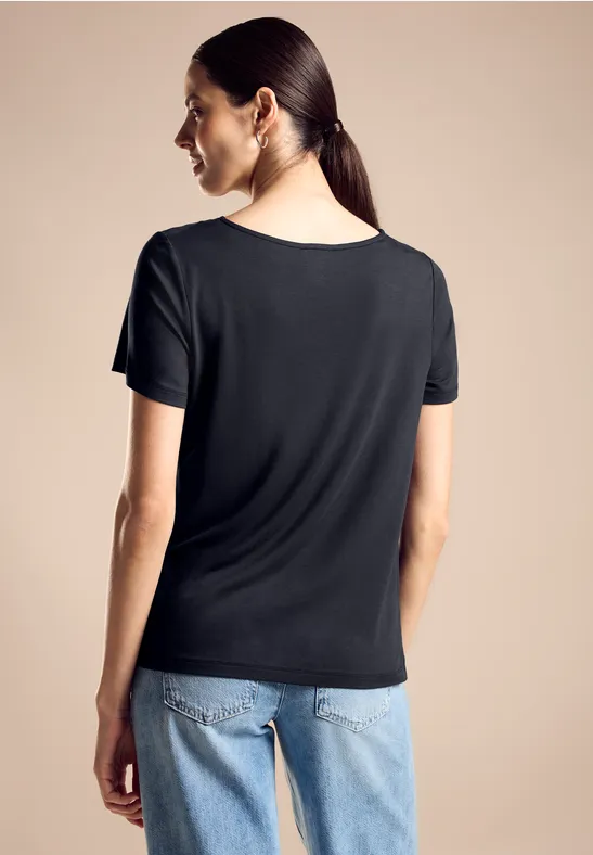 Street One Shirt Im Cupro Materialmix