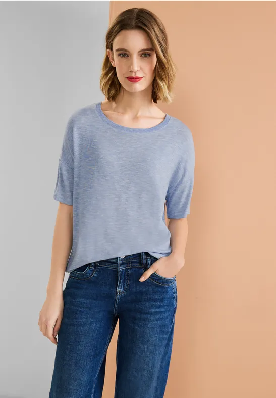 Street One Shirt In Melangeoptik