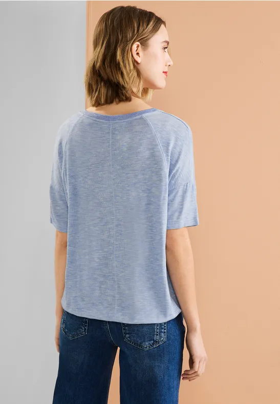 Street One Shirt In Melangeoptik