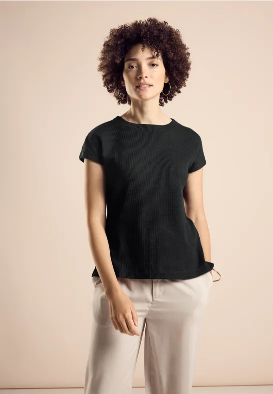 Street One Shirt In Strick-Optik