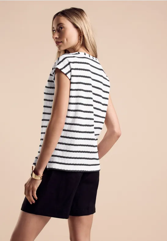 Street One Shirt In Strick-Optik