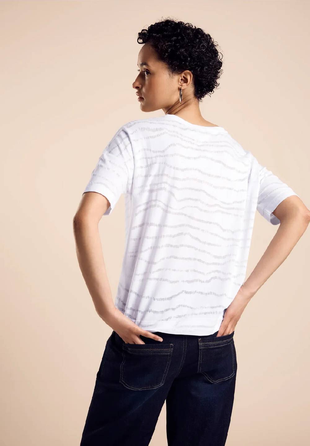 Street One Shirt Mit Burn-Out Muster