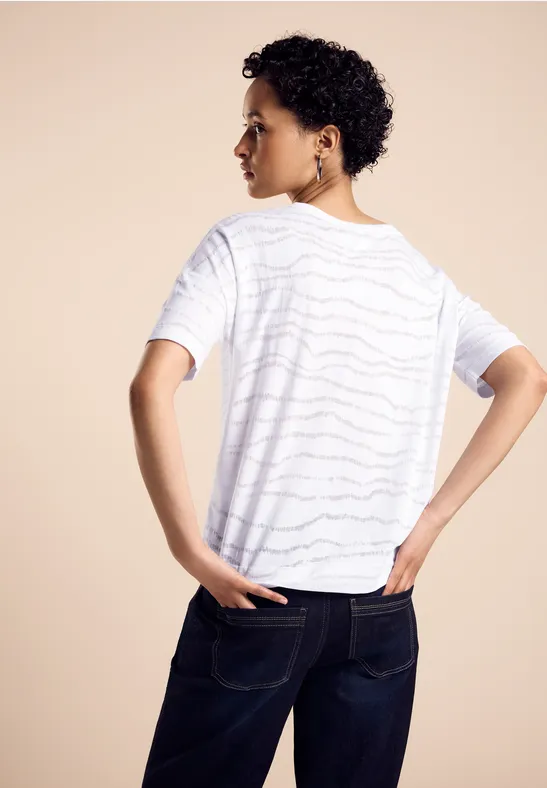 Street One Shirt Mit Burn-Out Muster