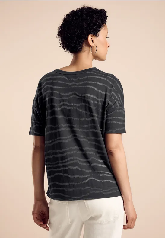 Street One Shirt Mit Burn-Out Muster